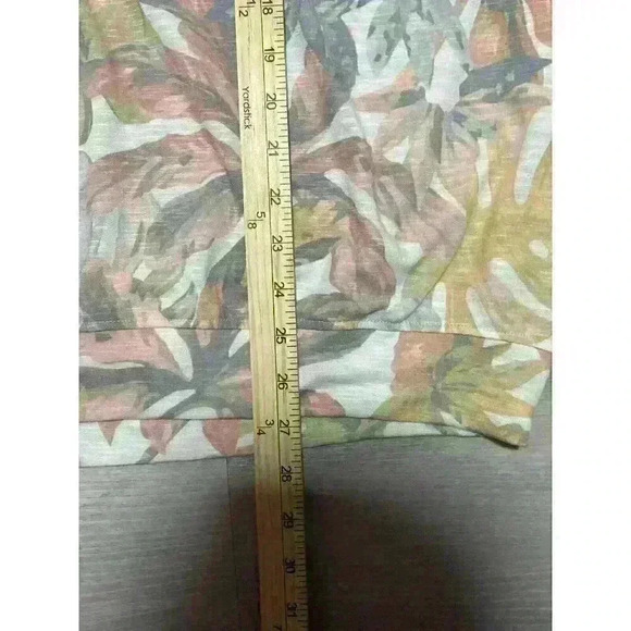 Show Me Your Mumu Palmer Sweatshirt Tropical Palm Monstera Knit Small. sku068 - Picture 5 of 9